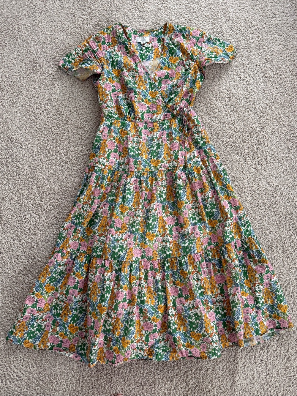 J. Crew Faux wrap dress LIBERTY Fabric